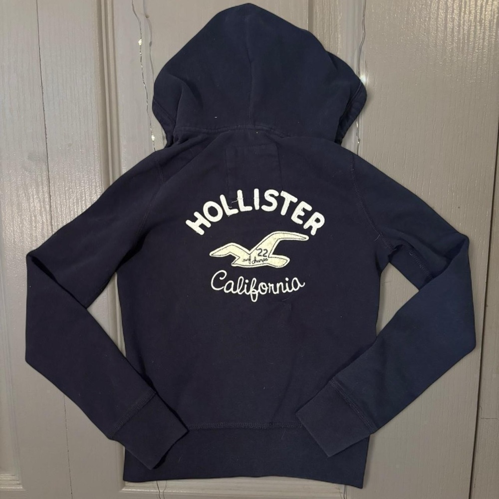 Hollister Dark Blue Zip-Up Jacket